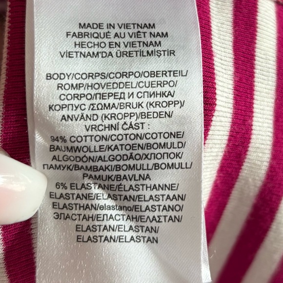 LAUREN RALPH LAUREN Striped Stretch Cotton Midi Size Xl Pink Fit & Flare - Picture 9 of 11